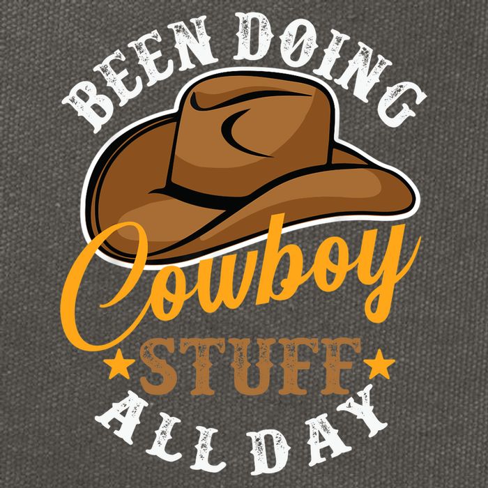 Been Doing Cowboy Stuff All Day Cowgirl Country Western Cotton Canvas Backpack