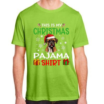 Boxer Dog Christmas Pajama Merry Xmas Adult ChromaSoft Performance T-Shirt