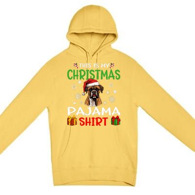 Boxer Dog Christmas Pajama Merry Xmas Premium Pullover Hoodie