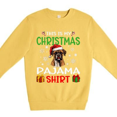 Boxer Dog Christmas Pajama Merry Xmas Premium Crewneck Sweatshirt