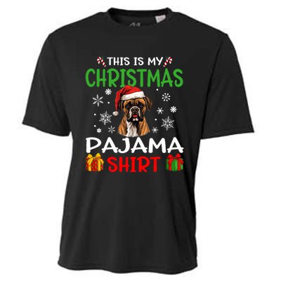 Boxer Dog Christmas Pajama Merry Xmas Cooling Performance Crew T-Shirt