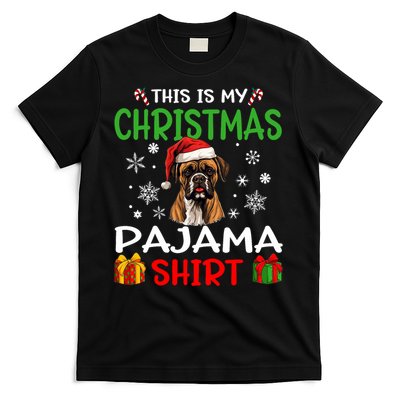 Boxer Dog Christmas Pajama Merry Xmas T-Shirt