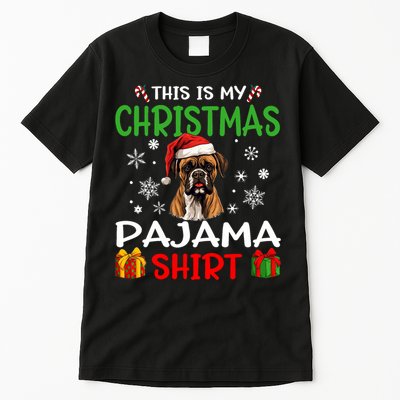 Boxer Dog Christmas Pajama Merry Xmas Tall T-Shirt