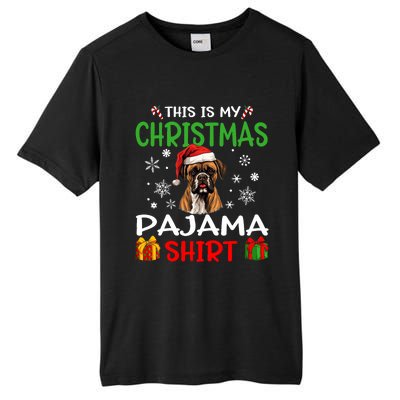 Boxer Dog Christmas Pajama Merry Xmas Tall Fusion ChromaSoft Performance T-Shirt