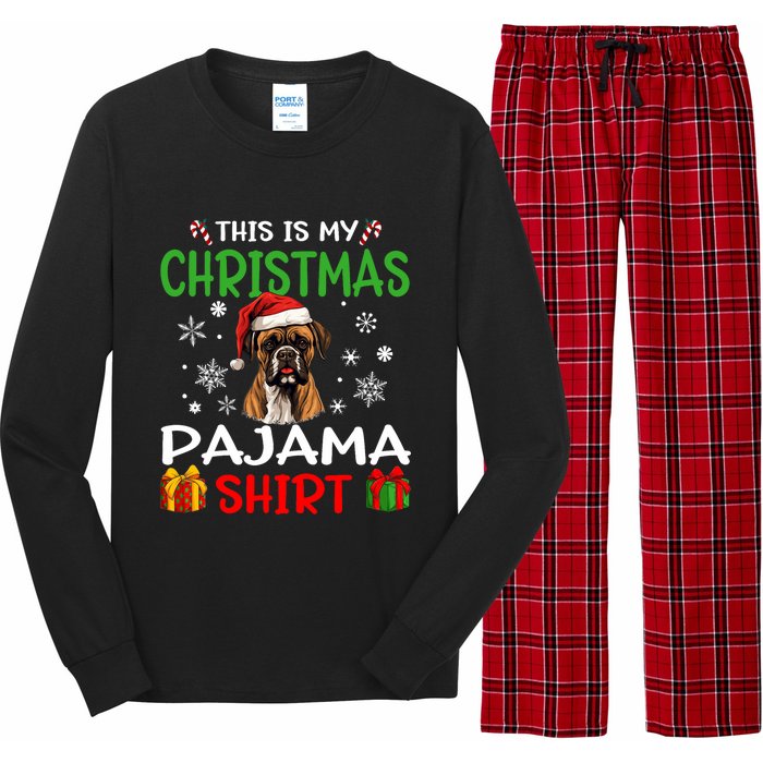 Boxer Dog Christmas Pajama Merry Xmas Long Sleeve Pajama Set