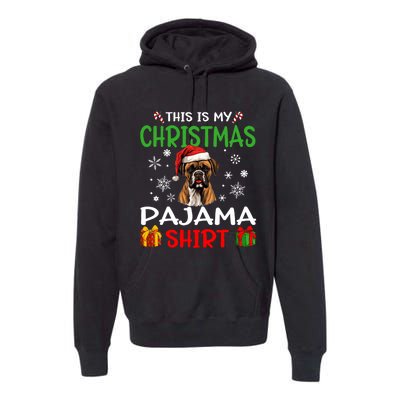 Boxer Dog Christmas Pajama Merry Xmas Premium Hoodie