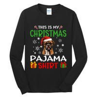 Boxer Dog Christmas Pajama Merry Xmas Tall Long Sleeve T-Shirt