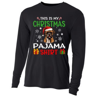 Boxer Dog Christmas Pajama Merry Xmas Cooling Performance Long Sleeve Crew