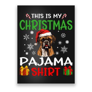 Boxer Dog Christmas Pajama Merry Xmas Poster