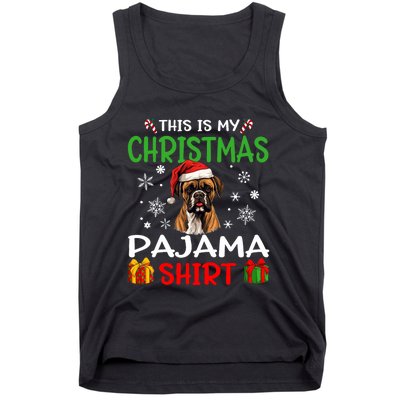 Boxer Dog Christmas Pajama Merry Xmas Tank Top