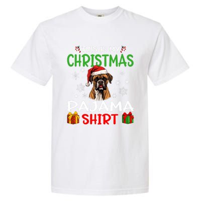 Boxer Dog Christmas Pajama Merry Xmas Garment-Dyed Heavyweight T-Shirt