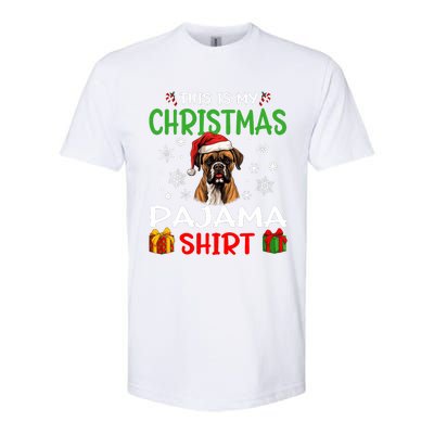 Boxer Dog Christmas Pajama Merry Xmas Softstyle CVC T-Shirt