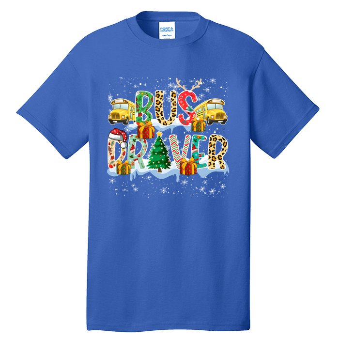 Bus Driver Christmas School Bus Driver Xmas Party Cool Gift Tall T-Shirt