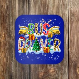 Bus Driver Christmas School Bus Driver Xmas Party Cool Gift Coaster