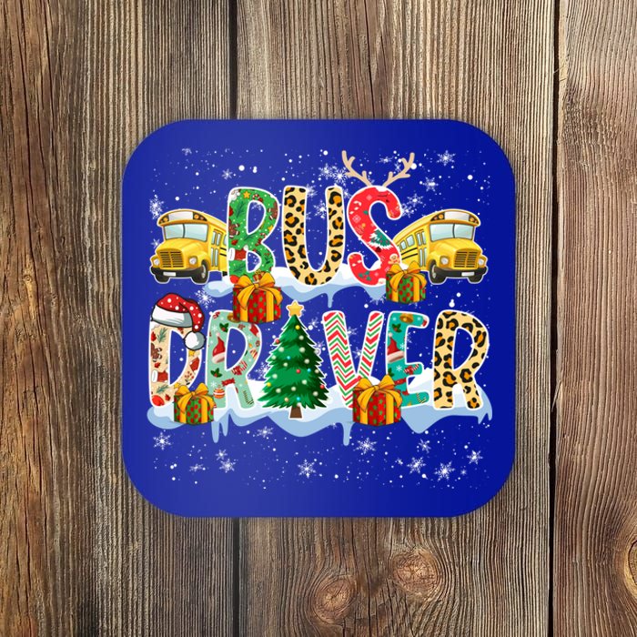 Bus Driver Christmas School Bus Driver Xmas Party Cool Gift Coaster