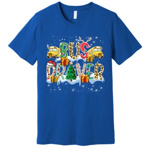 Bus Driver Christmas School Bus Driver Xmas Party Cool Gift Premium T-Shirt