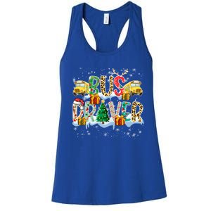 Bus Driver Christmas School Bus Driver Xmas Party Cool Gift Women's Racerback Tank