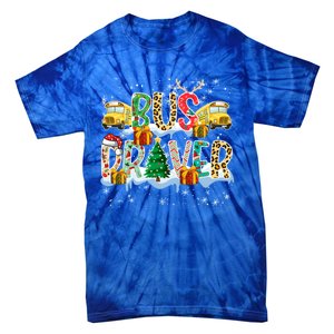 Bus Driver Christmas School Bus Driver Xmas Party Cool Gift Tie-Dye T-Shirt