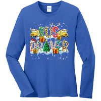 Bus Driver Christmas School Bus Driver Xmas Party Cool Gift Ladies Long Sleeve Shirt