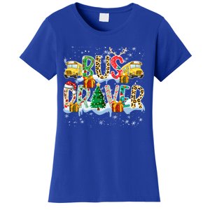 Bus Driver Christmas School Bus Driver Xmas Party Cool Gift Women's T-Shirt