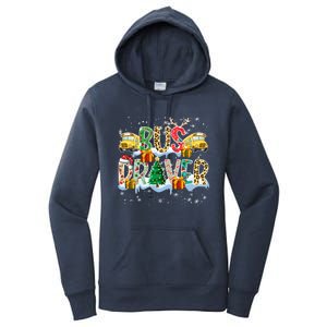 Bus Driver Christmas School Bus Driver Xmas Party Cool Gift Women's Pullover Hoodie