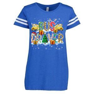 Bus Driver Christmas School Bus Driver Xmas Party Cool Gift Enza Ladies Jersey Football T-Shirt