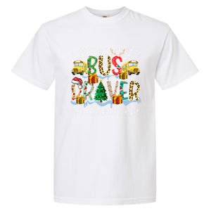 Bus Driver Christmas School Bus Driver Xmas Party Cool Gift Garment-Dyed Heavyweight T-Shirt