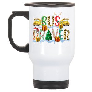 Bus Driver Christmas School Bus Driver Xmas Party Cool Gift Stainless Steel Travel Mug