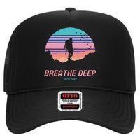 Breathe Deep Climb High Hiking Camping Backpacking High Crown Mesh Back Trucker Hat