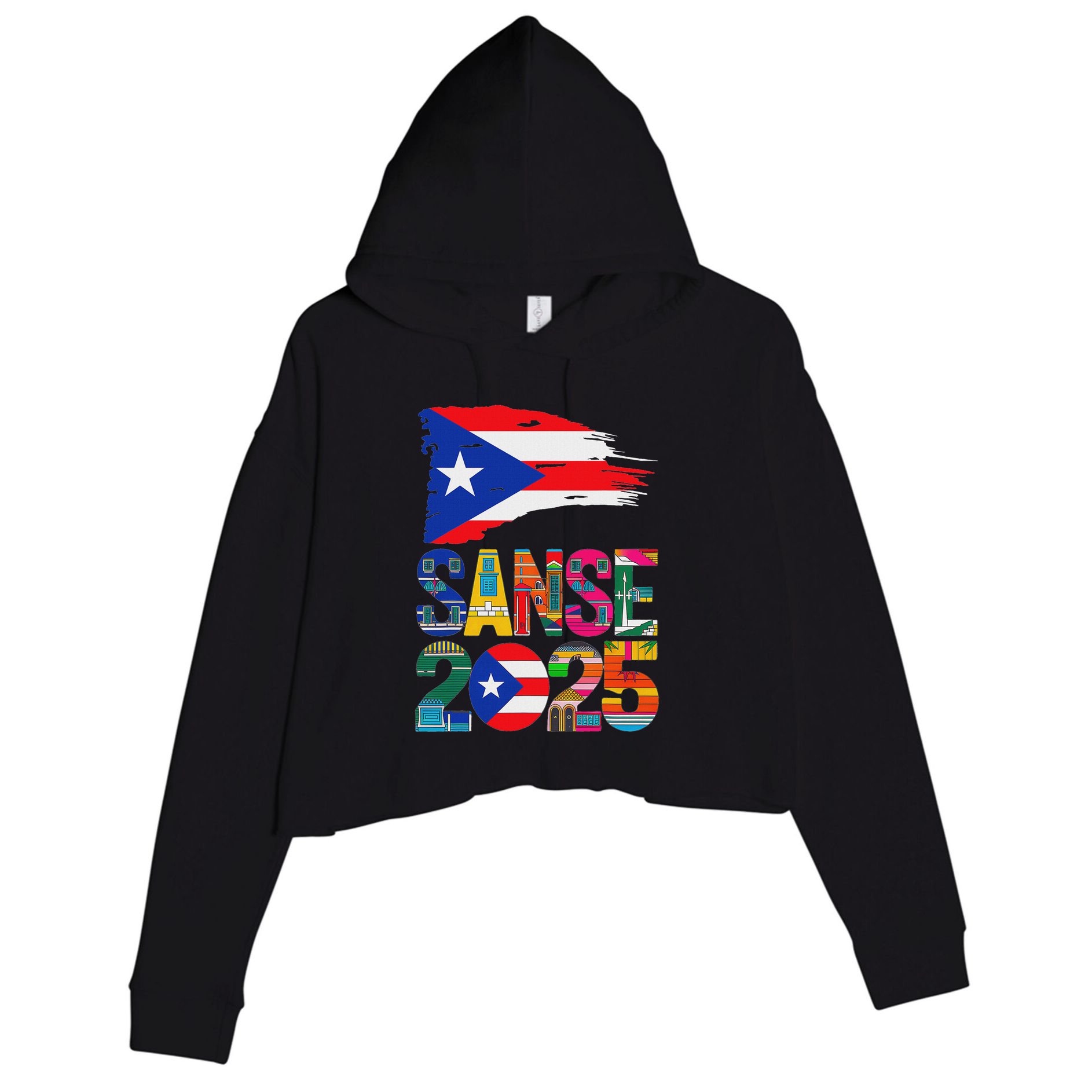 Balcones De Cora Sanse 2025 San Juan Festival San SebastiáN Crop Fleece Hoodie