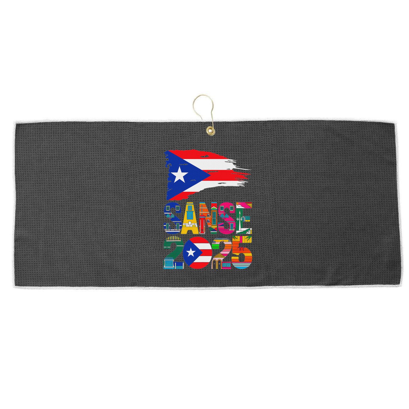 Balcones De Cora Sanse 2025 San Juan Festival San SebastiáN Large Microfiber Waffle Golf Towel