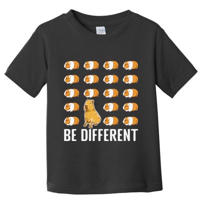 Be different Capybaras Funny Capibara Rodent Capybara  Toddler T-Shirt
