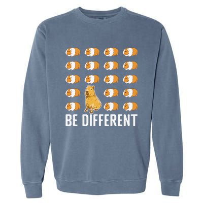 Be different Capybaras Funny Capibara Rodent Capybara  Garment-Dyed Sweatshirt