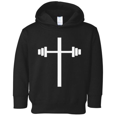 Barbell Dumbbell Cross Christian Jesus Gym Workout Lifting Toddler Hoodie