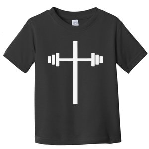 Barbell Dumbbell Cross Christian Jesus Gym Workout Lifting Toddler T-Shirt