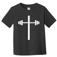 Barbell Dumbbell Cross Christian Jesus Gym Workout Lifting Toddler T-Shirt