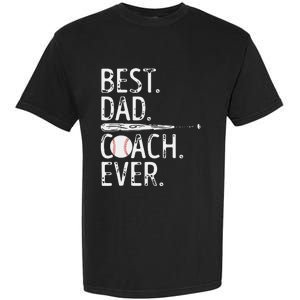 Best Dad Coach Ever Baseball Patriotic For Father's Day Garment-Dyed Heavyweight T-Shirt