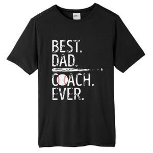 Best Dad Coach Ever Baseball Patriotic For Father's Day Tall Fusion ChromaSoft Performance T-Shirt