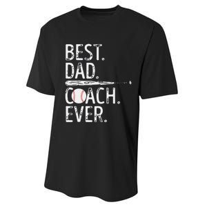 Best Dad Coach Ever Baseball Patriotic For Father's Day Performance Sprint T-Shirt