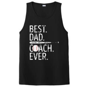 Best Dad Coach Ever Baseball Patriotic For Father's Day PosiCharge Competitor Tank