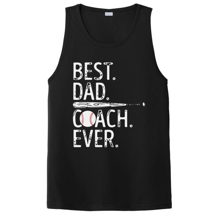 Best Dad Coach Ever Baseball Patriotic For Father's Day PosiCharge Competitor Tank