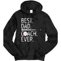 Best Dad Coach Ever Baseball Patriotic For Father's Day Tie Dye Hoodie