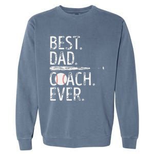 Best Dad Coach Ever Baseball Patriotic For Father's Day Garment-Dyed Sweatshirt