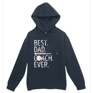 Best Dad Coach Ever Baseball Patriotic For Father's Day Urban Pullover Hoodie