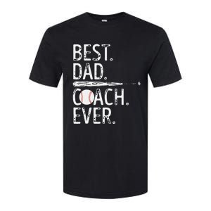 Best Dad Coach Ever Baseball Patriotic For Father's Day Softstyle CVC T-Shirt