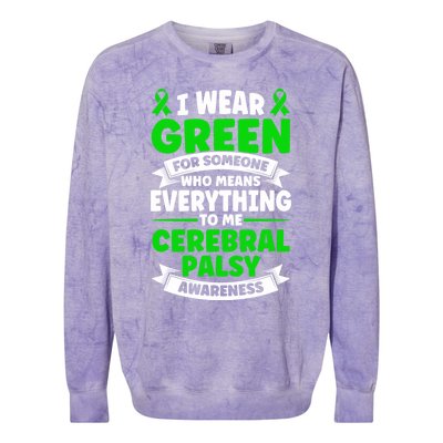 Brain Damage Cerebral Palsy Awareness Cerebral Palsy Gift Colorblast Crewneck Sweatshirt