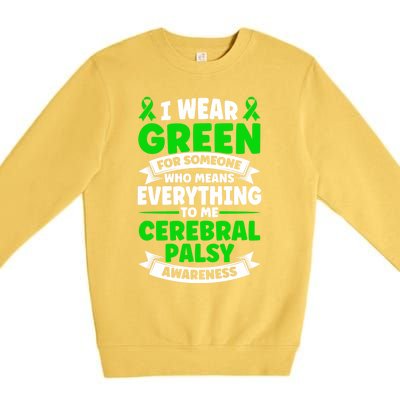 Brain Damage Cerebral Palsy Awareness Cerebral Palsy Gift Premium Crewneck Sweatshirt