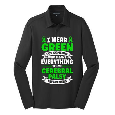 Brain Damage Cerebral Palsy Awareness Cerebral Palsy Gift Silk Touch Performance Long Sleeve Polo