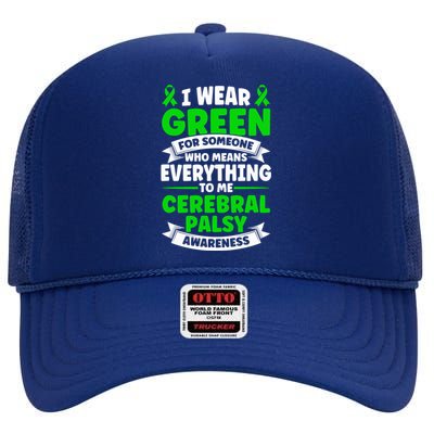 Brain Damage Cerebral Palsy Awareness Cerebral Palsy Gift High Crown Mesh Back Trucker Hat