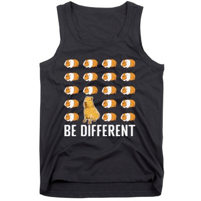 Be different Capybaras Funny Capibara Rodent Capybara  Tank Top